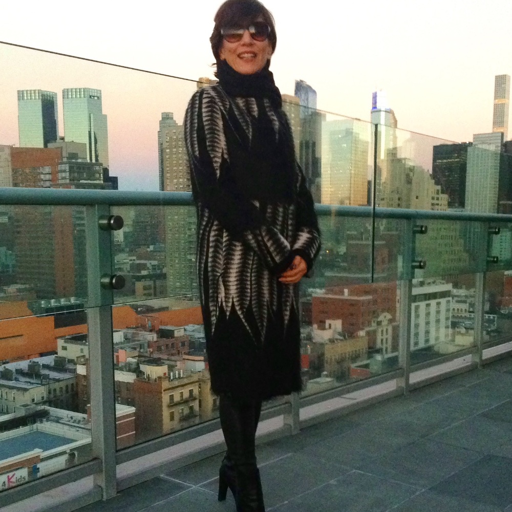 Yigal Azrouel Virgin Wool Patterned Coat
